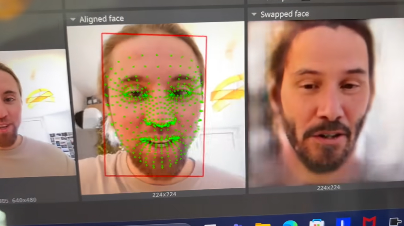 Schéma du processus de création d'un deepfake